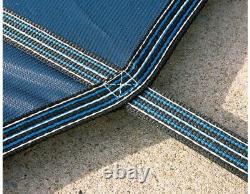 Rectangle In-Ground Swimming Pool Safety Cover 2-Ply Polypropylene Mesh, Blue