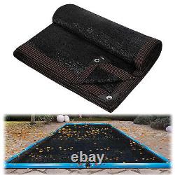 Rectangle In-Ground Swimming Pool Winter Cover Leaf Net Covers Choose Size