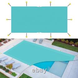 Rectangle Swimming Pool Cover Inground Pool Winter Heavy Duty Safety Tarp Cyan