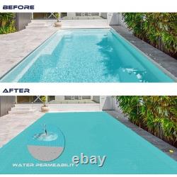 Rectangle Swimming Pool Cover Inground Pool Winter Heavy Duty Safety Tarp Cyan