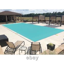 Rectangle Swimming Pool Cover Inground Pool Winter Heavy Duty Safety Tarp Cyan