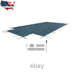 Rectangular 20×38FT In-Ground Swimming Winter Pool Cover With 4×8FT Right Step