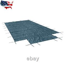 Rectangular 20×38FT In-Ground Swimming Winter Pool Cover With 4×8FT Right Step