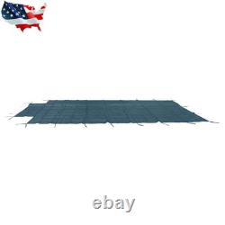 Rectangular 20×38FT In-Ground Swimming Winter Pool Cover With 4×8FT Right Step