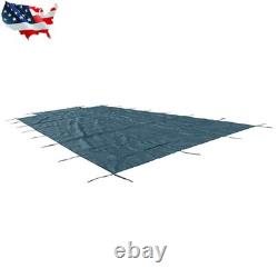 Rectangular 20×38FT In-Ground Swimming Winter Pool Cover With 4×8FT Right Step
