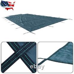 Rectangular 20×38FT In-Ground Swimming Winter Pool Cover With 4×8FT Right Step