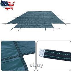 Rectangular 20×38FT In-Ground Swimming Winter Pool Cover With 4×8FT Right Step