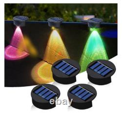 Redaica 4pack Solar Powered Swimming Pool Edge Lights for Inground Pools Abov