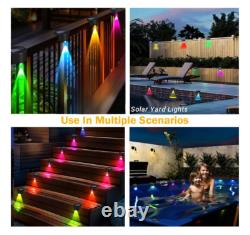 Redaica 4pack Solar Powered Swimming Pool Edge Lights for Inground Pools Abov