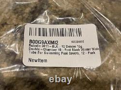 Robelle 16 Ga. 10' DOUBLE CHAMBER Tube Swimming Pool Cover Closing, Black 12-Pk