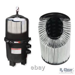 Rx Clear Inground Swimming Pool Quad Cartridge Filter with Pump Choose Model