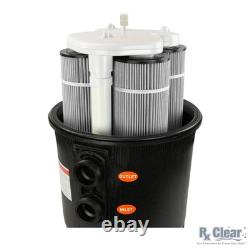 Rx Clear Inground Swimming Pool Quad Cartridge Filter with Pump Choose Model