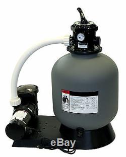 Rx Clear Radiant 24 In-Ground Swimming Pool Sand Filter System with 1 HP Pump
