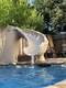 S. R. Smith 698-209-58110 Cyclone Right Curve Swimming Pool Slide, Taupe 4' Tall