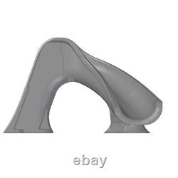 SPLASH Inground Swimming Pools Water Slide Deck Mounted Right Curve Turn Grey