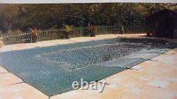 SWIMMING POOL INGROUND DELUXE WINTER DEBRIS COVER 24' x 12' WITH S/S FIXINGS