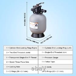 Sand Filter 16 Above Inground Swimming Pool Sand Filter with 7-Way Valve
