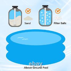 Sand Filter 19 Above Inground Swimming Pool Sand Filter Grey & Black Portable