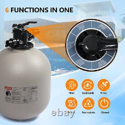 Sand Filter 24 Above Inground Swimming Pool Sand Filter Grey & Black 4980GPH