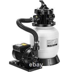 Sand Filter Above Inground Swimming Pool Sand Filter Pump 6/7-Way Valve & Timer