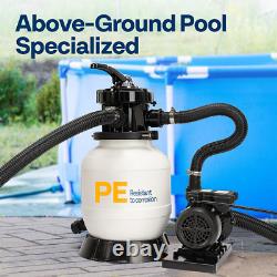 Sand Filter Above Inground Swimming Pool Sand Filter Pump 6/7-Way Valve & Timer