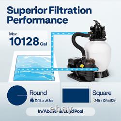 Sand Filter Above Inground Swimming Pool Sand Filter Pump 6/7-Way Valve & Timer