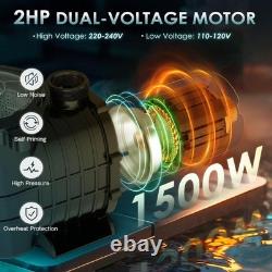 Seeutek 2.0 HP Pool Pump Above Ground and Inground, Swimming Pool Pump