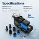 Self-priming Swimming Pool Pump With Timer 1.5-2.5hp Above Ground Inground Pool