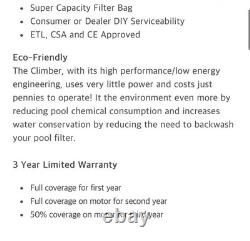 Smart Pool Climber Robotic Inground Swimming Pool Cleaner