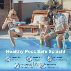 Smart Salt Water Pool Chlorinator System Titanium Cell LED Panel SelfClean App