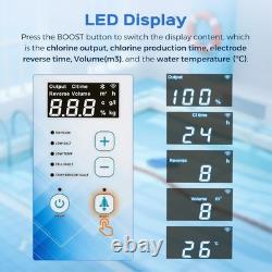 Smart Salt Water Pool Chlorinator System Titanium Cell LED Panel SelfClean App