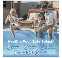 Smart Salt Water Pool Chlorinator System Titanium Cell LED Panel SelfClean App