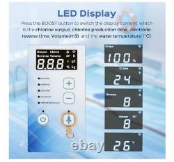 Smart Salt Water Pool Chlorinator System Titanium Cell LED Panel SelfClean App