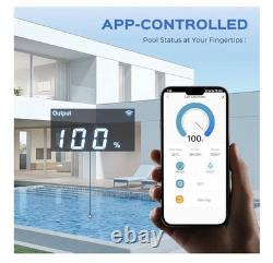 Smart Salt Water Pool Chlorinator System Titanium Cell LED Panel SelfClean App