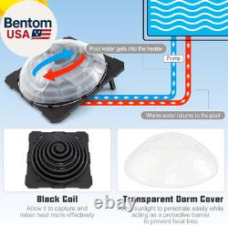 Solar Pool Heater for Above-Ground & Inground Pools, Outdoor Swimming Heater wit