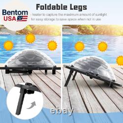 Solar Pool Heater for Above-Ground & Inground Pools, Outdoor Swimming Heater wit