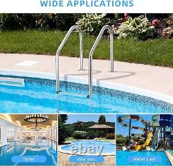 Stainless Steel 2-Step Swimming Pool Ladder In-Ground With Anti-Slip Step Outdoor