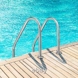 Stainless Steel Inground 2-Step Non-Slip Swimming Pool Ladder