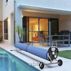Stainless Steel Solar Cover Reel For Swimming Pools 18 Feet Wide Inground Home