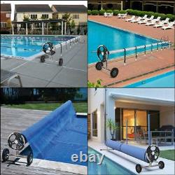 Stainless Steel Solar Cover Reel Swimming Pools 18 Feet Wide Inground Gray New