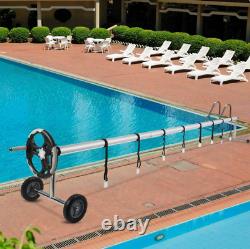 Stainless Steel Solar Cover Reel Swimming Pools 18 Feet Wide Inground US Ship