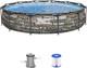 Steel Pro Max 12' X 30 Above Ground Pool, Round Metal Frame Outdoor Swimming Po