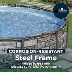Steel Pro MAX 12' X 30 above Ground Pool, round Metal Frame Outdoor Swimming Po