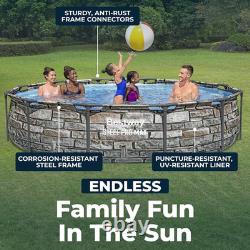 Steel Pro MAX 12' X 30 above Ground Pool, round Metal Frame Outdoor Swimming Po