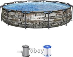 Steel Pro MAX 12' X 30 above Ground Pool, round Metal Frame Outdoor Swimming Po