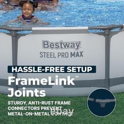 Steel Pro MAX 12' x 30'' Round Above Ground Pool Set with Filter Pump & Liner