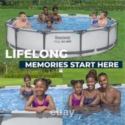 Steel Pro MAX 12' x 30'' Round Above Ground Pool Set with Filter Pump & Liner