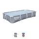 Steel Pro Rectangle Above Ground Swimming Pool Set, 12 Ft. X 6 Ft. 7 In. X 26 I
