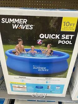 Summer Waves 10'x30Quick Set Ring Ground Pool with Filter Pump & Cartridge