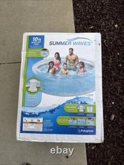 Summer Waves 10ft x 30in Quick Set InflatableAbove Ground Pool With Filter & Pump